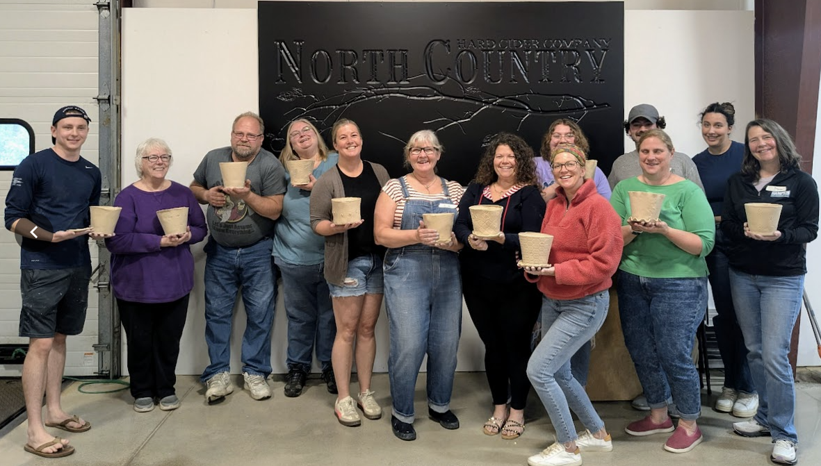 Handbuilding class at North Country Hard Cider